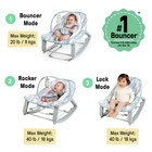 Cozy 3-in-1 Vibrating Infant   Toddler Baby Bouncer And Rocker Chair  Gray