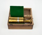 Antique Brass Surveyor s Compass In Original Wooden Case C 1900