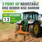 3 Point 48  Adjustable Disc Bedder Disc Harrow Fits Cat One Tractors Quick Tach