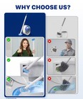 Disposable Toilet Brush With 32 Refills Deep Cleaning Touch Free   Auto Lid O   