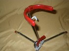 Vintage Dewey Brand Collapsible Alto Saxophone Stand - Chrome   Candy Apple Red