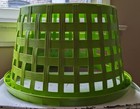 Vintage Rubbermaid Green 2966 Round  Weave Heavy Duty Laundry Basket