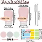 6 Pcs Leak-proof Squeeze Salad Dressing Container With 2 Pcs Cleaning Brush