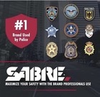 Sabre 2-in-1 Pepper Spray Flip Top 54oz Snow White Uv Dye W built-in 130db Alarm