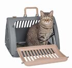 Sportpet Designs Foldable Travel Cat Carrier Front Door Plastic Collapsible New