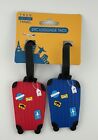 Set Of 1  2 Tags  Luggage Shaped Suitcase Travel Tags - Blue Red Teal Green Grey