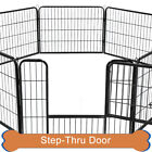 24  Dog Playpen Crate Fence Pet Play Pen Exercise Puppy Kennel Cage 16 Panel
