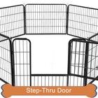 Dog 24  Playpen Crate 16 Panel Fence Pet Play Pen Exercise Puppy Kennel Cage
