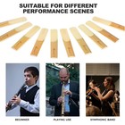 10 Pack Bb Clarinet Reeds With Plastic Box  Strength 2 5  Light Brown