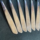 Vintage Superior Usa Stainless Atomic Starburst 3 Stars Set Of 8 Salad Forks