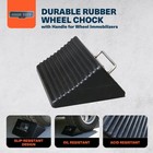 Shop Tuff Durable Rubber Wheel Chock With Handle For Wheel Immobilizers  Black