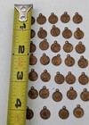 40 Vintage Brass Mercury Dime Coin Tiny Charms