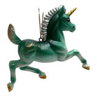 Breyer 2005 Unicorn Teal Gold Glitter Ornament Euc