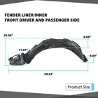 Front Fender Liner Set Left   Right Side Compatible With Toyota Corolla Sedan   