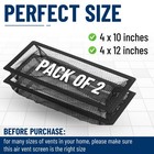 Knclux 2 Pack Floor Vent Screen Cover   Filter Screen  Air Black