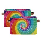Tie-dye Rectangular Storage Basket Organizer Bin Shelf Baskets For Clothes Gi   