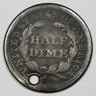 1853 Seated Liberty Half Dime   With Arrows   Holed   212273