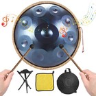 9 Notes Blue Handpan Drums 18   G Minor Steel Hand Drum With Soft Hand Pan Bag
