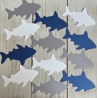 40 Paper Shark Cutouts Birthday Ocean Animal School Bulletin Board Decorations