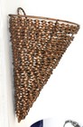 Vintage Mcm Cone-shaped Wall Pocket Twisted Gold Metal 13  Tall