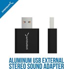 Sabrent Usb 2 0 Aluminum External Stereo Sound Adapter For Pc   Mac  au-emcb 