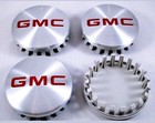 4pcs Gmc Brushed Aluminum Wheel Center Caps 22837060 83mm 3 25  Sierra Yukon 