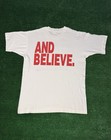 Vintage Miller Sharps Beer Shirt Large White 90s Taste And Believe Tee Made Usa