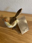 Hansa Female Wren Plush Stuffed Animal Lifelike Plush Fabric   Orange Eyes 