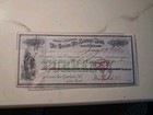 Sling s     rare 1876 Currency Indian Chief  Check Carson City Nevada Savings Bank