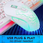 Gaming Keyboard And Mouse Combo  K1 Rgb Led Backlit With White