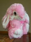 Dan Dee Collectors Choice Bunny Rabbit 7  Plush Pink White Floppy Ears Bow