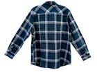 Blue Mountain Size L Shirt Cotton Flannel Plaid Long Sleeves Collar Green New