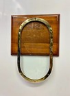 Set Of 2 Vintage Brass Oval Porthole Hatches     Ship Salvage Nautical Windows