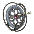 2 Vintage Metal Gyroscope Classic Spinning Top