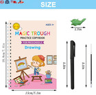 4 Pc Reusable Grooved Writing Books For Kids  Magic Copy Books reusable Handl