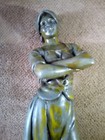 Very Rare 1906 Antique Spelter Bronze La Moisson Statue sculpture By A j  Scotts