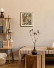 Huarcey Framed Canvas Wall Art Vintage Peacock  Vine With Poppies Floral Canv   