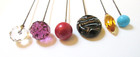 Lot Of 6 Antique Glass Hatpins Group  4