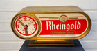 Vtg Rheingold Premium Beer Lighted Cash Register Clock Sign  read Description 