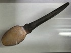 19th C Native American Plains Indian Sioux Carved Horn Spoon Scoop Ladle 10 1 4   