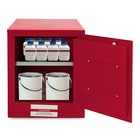 4 Gallons Liquid Safety Cabinet Flammable Red Hazardous Storage Cabinet