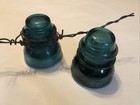 Glass Insulator Hemingray 42 Rare Last Leads In Kansas One With Wire Lot Of 2