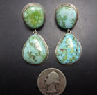 Federico Jimenez Sterling Silver Blue-green Turquoise Earrings Pierced