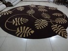 Black Knight Rugs Modern Round Thick Handmade Tufted Wool Area Rug Woolen Carpet
