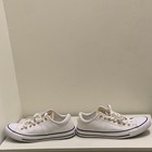 Converse All Star Low Top Lace-up Sneakers White Canvas W  Gold Eyelets Size 11 