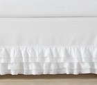 Pottery Barn Kids Sadie White Ruffled Crib Skirt Dust Ruffle