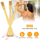 3 Pack Natural Bamboo Back Scratcher Long Reach Pick Itch Relief Tool Portable