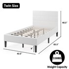 Costway Twin Upholstered Bed Frame Button Tufted Headboard Mattress Foundation