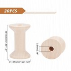 20pcs Wooden Empty Spool Empty Thread Spools 1 2    X 2     Natural Wire Weaving    