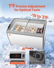 Vevor Commercial Ice Cream Display Case 12 8 Cu ft Chest Freezer 4 Wire Baskets